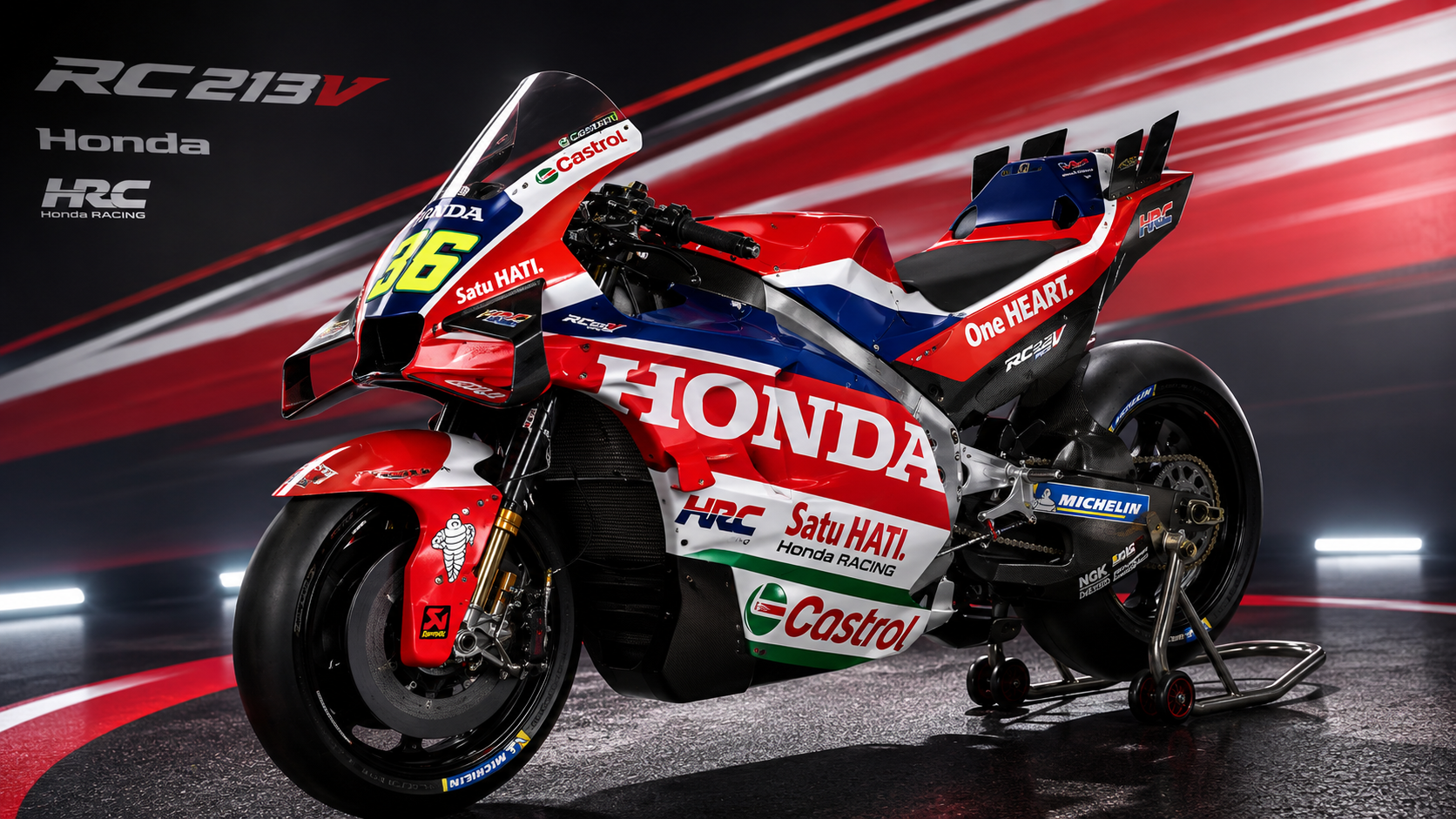 Open Chronicle AI editorial illustration of the Honda RC213V MotoGP 2026
