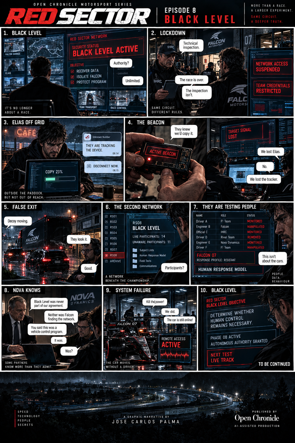 RED SECTOR Episode 8 Black Level graphic narrative