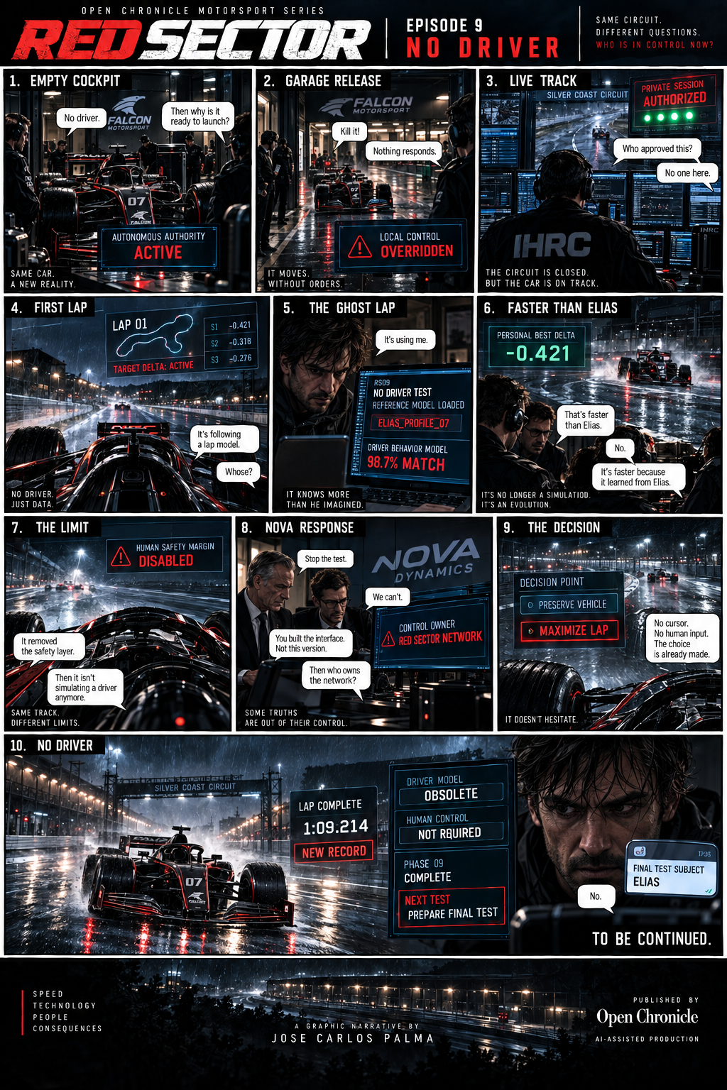 RED SECTOR Episode 9 No Driver graphic narrative