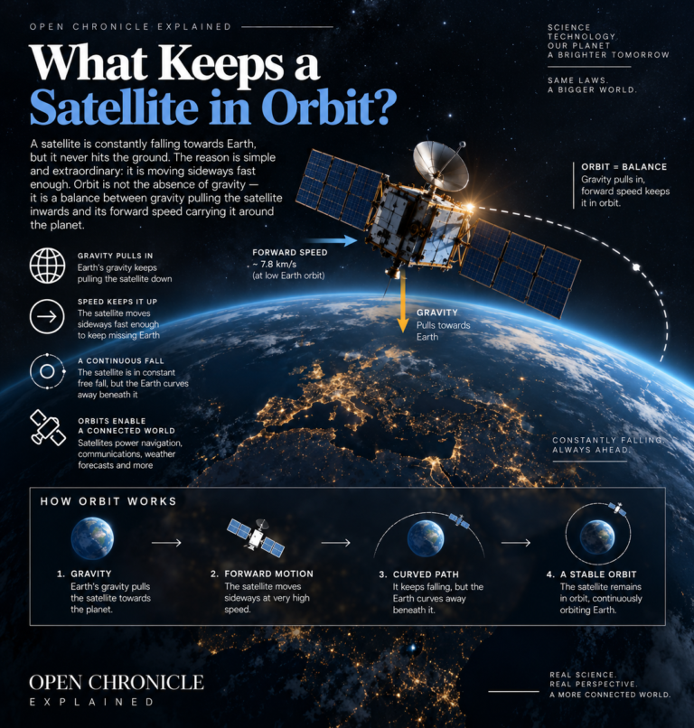 What Keeps a Satellite in Orbit?