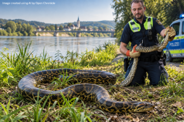 Anakonda an der Donau: Spaziergängerin entdeckt Riesenschlange in Bayern