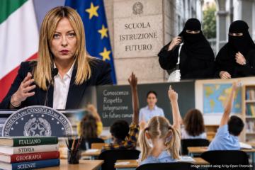 Meloni annuncia una legge per limitare il numero di studenti stranieri nelle classi italiane e vietare burqa e hijab a scuola