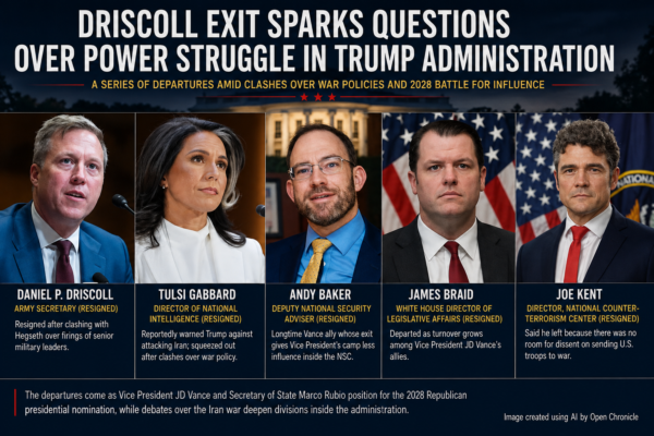 Dan Driscoll’s Exit Deepens Questions Over Power Struggle Inside Trump Administration