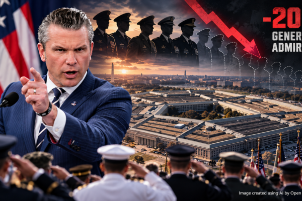 Hegseth Prepares 20 Percent Cut to General and Admiral Positions in Major Pentagon Overhaul